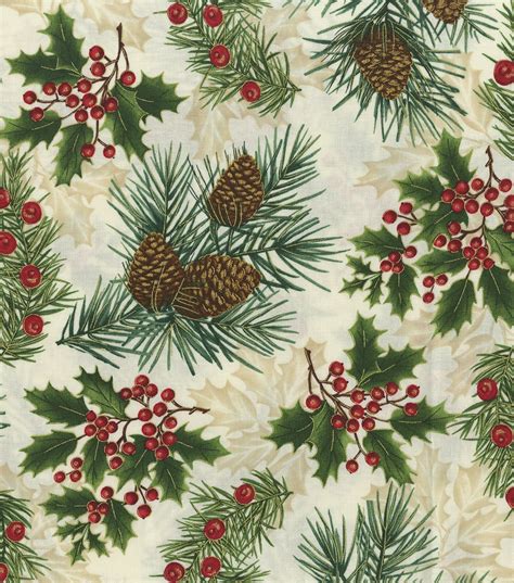 christmas metallic holly fabric|holly jolly christmas fabric.